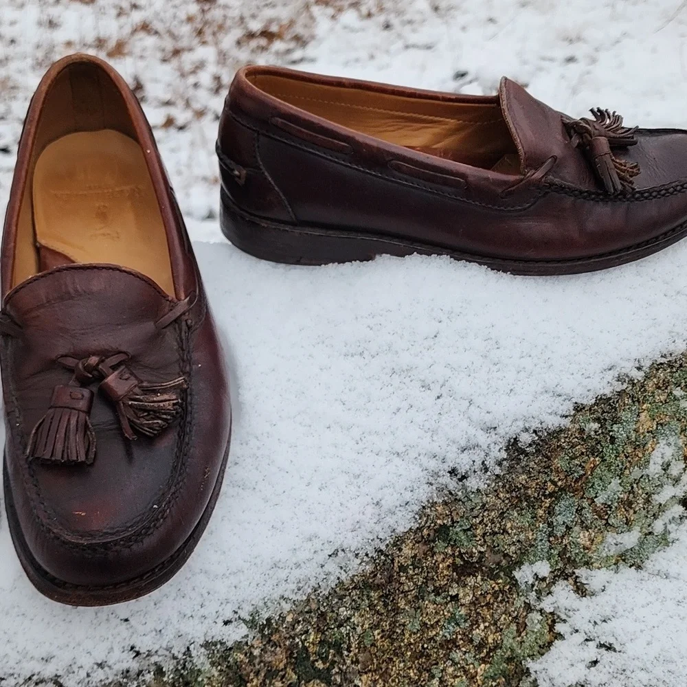 Polo Ralph Lauren Dark Brown Leather Tassel Loafers 8.5 D